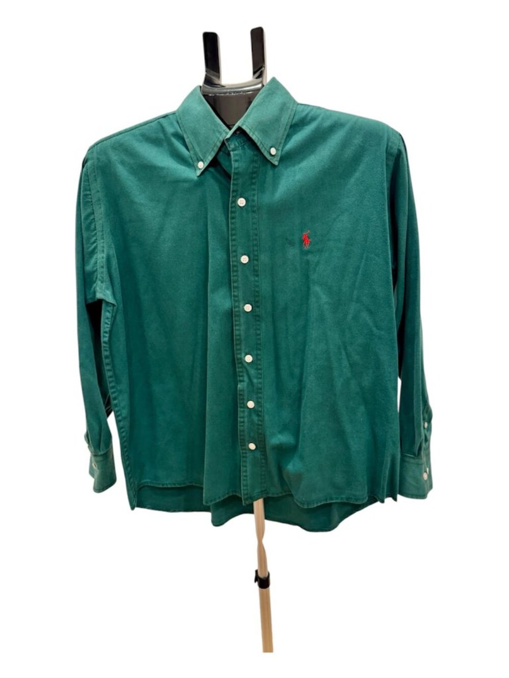 Vintage Polo Ralph Lauren Blake Shirt Small Green Red Pony Button Down EUC